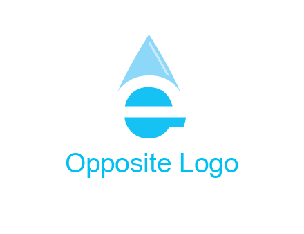 letter e incorporated with water drop logo