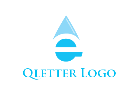 letter e incorporated with water drop logo