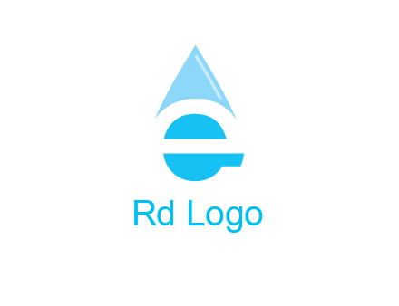 letter e incorporated with water drop logo