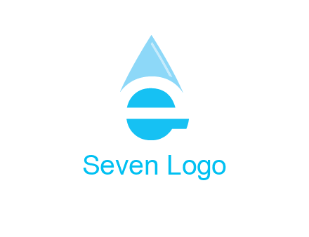 letter e incorporated with water drop logo