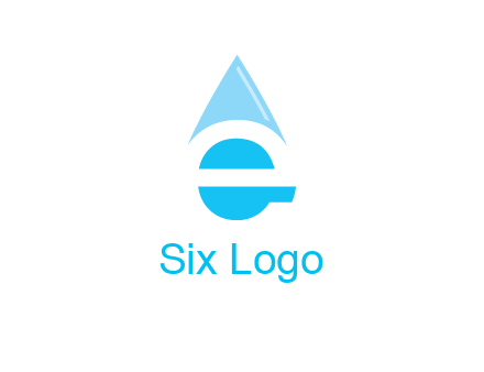 letter e incorporated with water drop logo