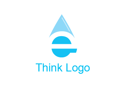 letter e incorporated with water drop logo