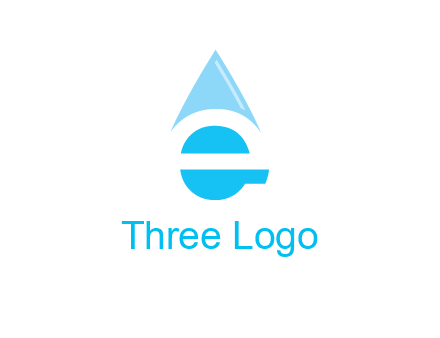 letter e incorporated with water drop logo