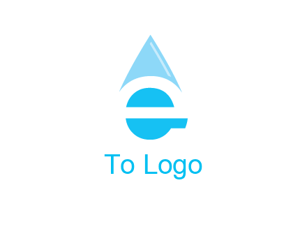 letter e incorporated with water drop logo
