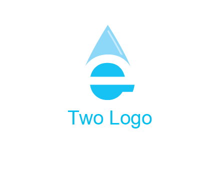 letter e incorporated with water drop logo