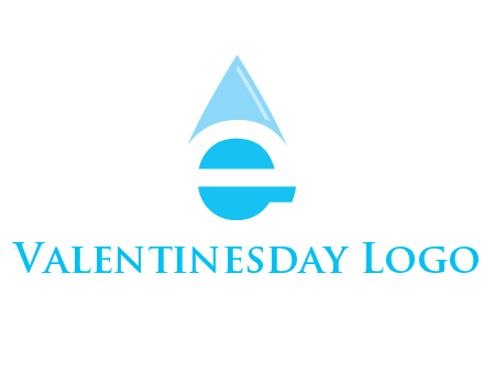 letter e incorporated with water drop logo