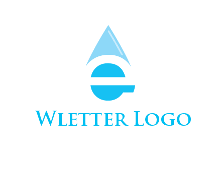 letter e incorporated with water drop logo