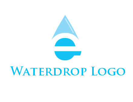 letter e incorporated with water drop logo