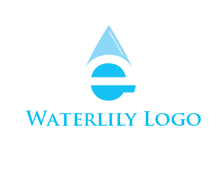 letter e incorporated with water drop logo