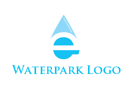 letter e incorporated with water drop logo