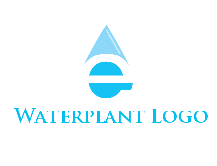 letter e incorporated with water drop logo