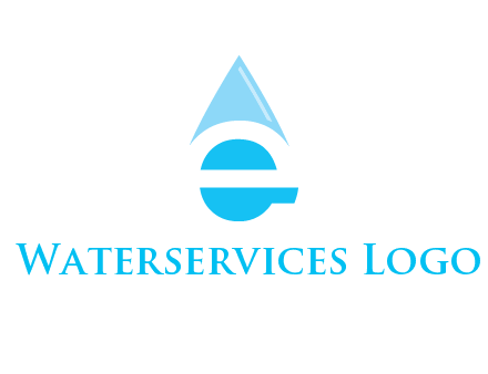 letter e incorporated with water drop logo