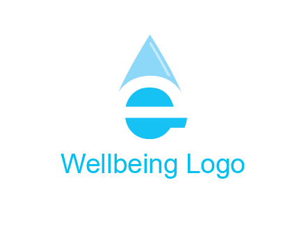 letter e incorporated with water drop logo