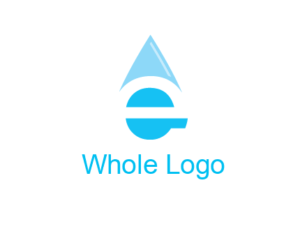 letter e incorporated with water drop logo