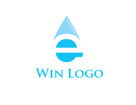 letter e incorporated with water drop logo