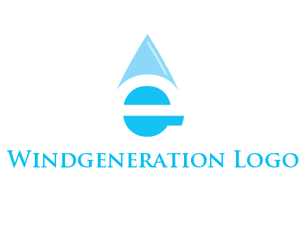 letter e incorporated with water drop logo
