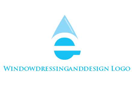 letter e incorporated with water drop logo