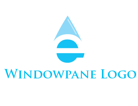 letter e incorporated with water drop logo