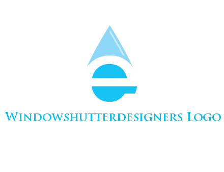 letter e incorporated with water drop logo
