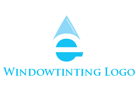 letter e incorporated with water drop logo