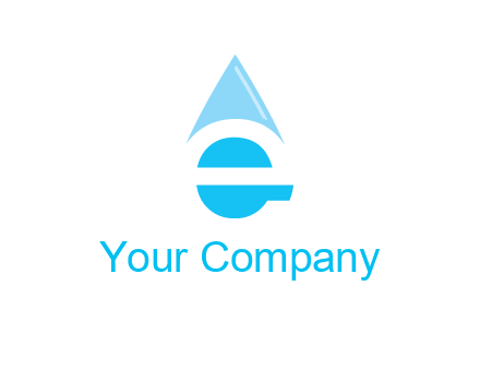 letter e incorporated with water drop logo