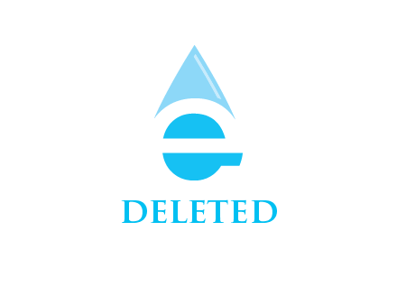 letter e incorporated with water drop logo