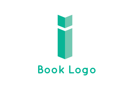 letter i with book logo