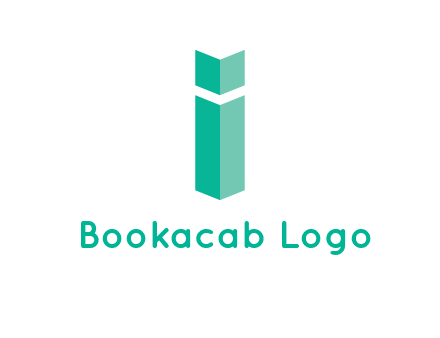 letter i with book logo