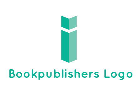 letter i with book logo