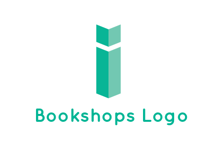 letter i with book logo