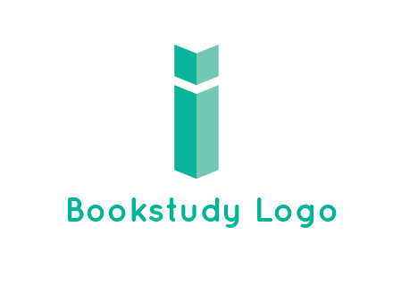 letter i with book logo
