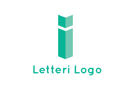 letter i with book logo