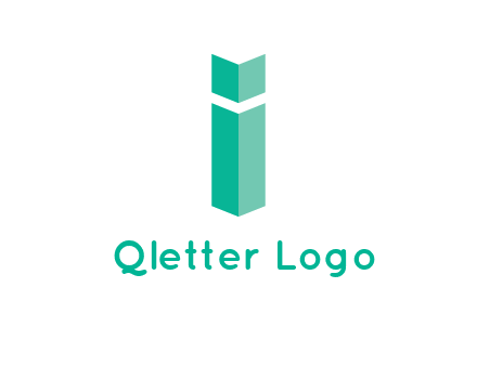 letter i with book logo