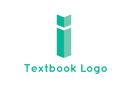 letter i with book logo