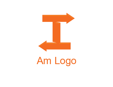 letter I made of arrows logo