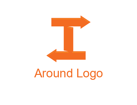letter I made of arrows logo