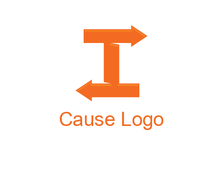 letter I made of arrows logo