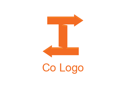 letter I made of arrows logo
