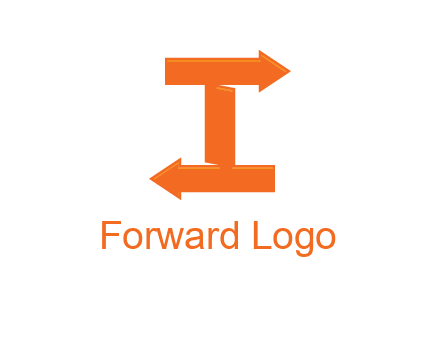 letter I made of arrows logo