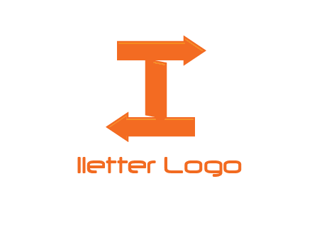 letter I made of arrows logo
