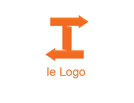 letter I made of arrows logo