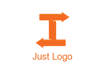 letter I made of arrows logo