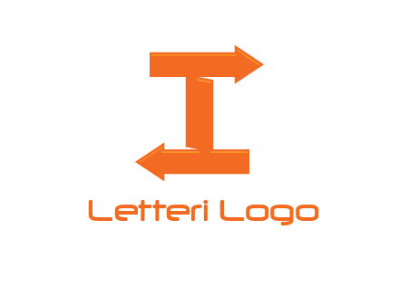letter I made of arrows logo