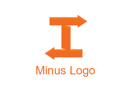 letter I made of arrows logo