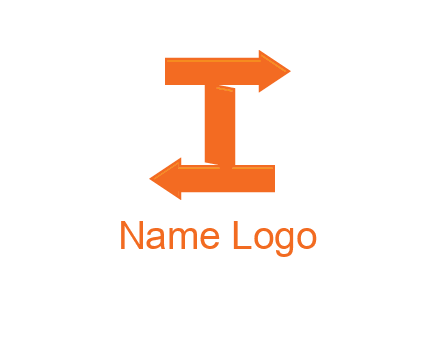 letter I made of arrows logo