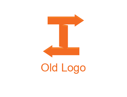 letter I made of arrows logo