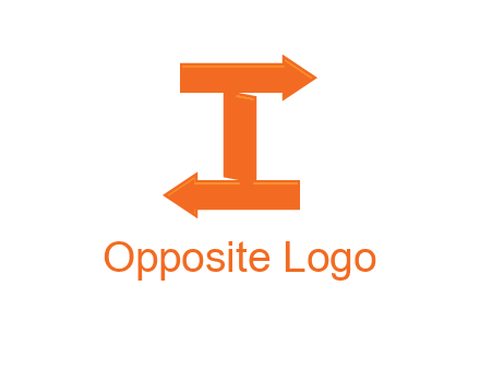 letter I made of arrows logo
