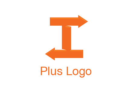 letter I made of arrows logo