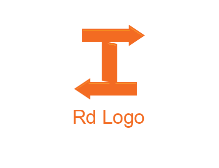 letter I made of arrows logo