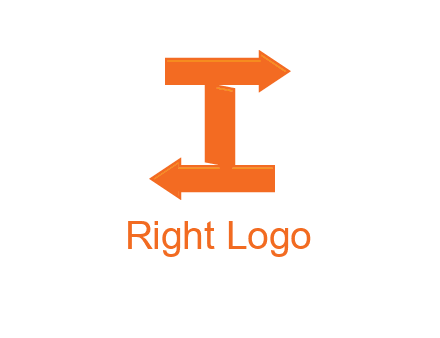 letter I made of arrows logo